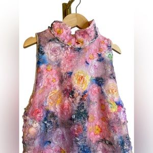 Lace Satin Pink Dress